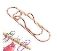 24/36pcs Heart Shaped Metal Pen Clip, Cute Paper Clip Pen Holder for Notebook, Durable Stainless Steel Organizer for Pens, Journals, Planners, Students & Office (Rose Gold,12pcs)