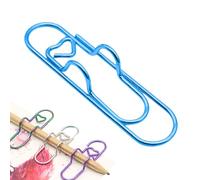 24/36pcs Heart Shaped Metal Pen Clip, Cute Paper Clip Pen Holder for Notebook, Durable Stainless Steel Organizer for Pens, Journals, Planners, Students & Office (Blue,36pcs)