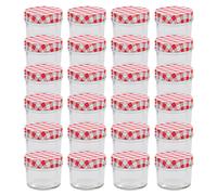 24/48/96x Pots à Confiture Couvercles Argentés Verre 110 ml Multicolore vidaXL