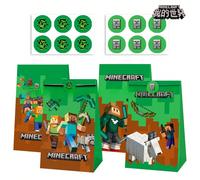 24/48 pièces/set Sacs de bonbons Minecraft, sacs de fête d'anniversaire, sacs de pop-corn 24 pièces,48 piècesPapetier