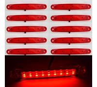 24/7 Auto Lot de 10 balises latérales DEL rouges pour camion, remorque, caravane et autobus
