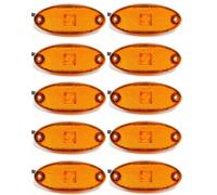 24/7 Auto Lot de 10 Feux Latéraux de Position LED 12V Orange Universels pour Fourgon, Caravane, Camion, Camionnette, Bus