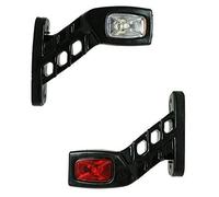24/7 AUTO Lot de 2 feux de gabarit latéraux 12-24 V pour remorque, camion, caravane, châssis, camping-car, orange, blanc, rouge