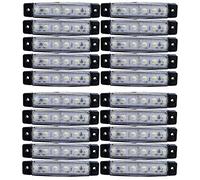 24/7 Auto Lot de 20 feux de gabarit à LED 24 V Blanc Pour camion, remorque, châssis, caravane