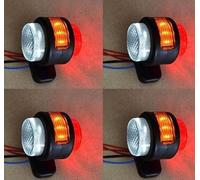 24/7 AUTO Lot de 4 feux de position latéraux à LED 24 V Rouge/blanc/orange