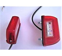 24/7 Auto Paire de feux de position arrière LED et feux de plaque d'immatriculation Rouge/blanc 12 V/24 V