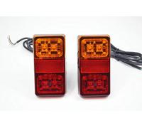 24/7Auto 12/24 V 16 LED petit feu arrière pour remorque, van, trike, bus, camion, camping-car, lampes 4 fonctions