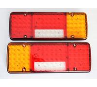 24/7Auto 12 V Tail LED Feux arrière Lampes avec 5 fonctions mince Motif 340 mm Châssis de remorque Camion benne camping-car caravane Camper