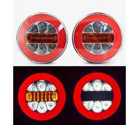 24/7Auto 2 feux arrière LED ronds 12 V