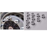 24/7Auto 30 pièces 32 mm Chrome Plastique Écrou de Roue Boulon Caps couvertures Camion Remorque