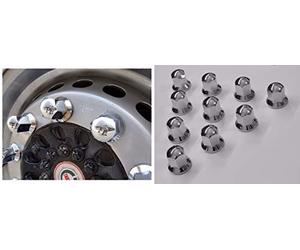 24/7Auto 30 pièces 32 mm Chrome Plastique Écrou de Roue Boulon Caps couvertures Camion Remorque