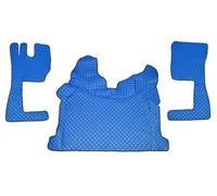 24/7Auto Ensemble 3 pièces Bleu Tapis de Sol Eco Cuir pour FH Euro 6 2014 + camions Automatique Boîte de Vitesse Conduite à Gauche camions Uniquement