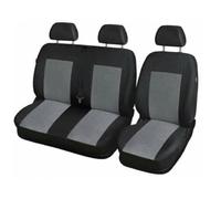 24/7Auto Housses de siège universelles 2 + 1 - Noir et gris - Expert Boxer Transit Ducato - Pour conduite à gauche