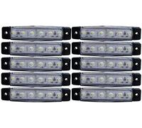 24/7Auto Lot de 10 feux de gabarit latéraux LED 12 V pour camion, camping-car, caravane