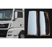 24/7Auto Lot de 2 coques de rétroviseur en acier inoxydable poli pour camions MAN TGX TGS Euro 5 et Euro 6 jusqu'à 2019