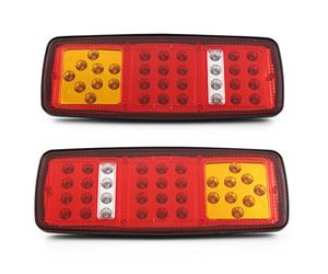 24/7Auto Lot de 2 feux arrière LED 12 V 4 fonctions pour caravane, camion, remorque, benne, camping-car