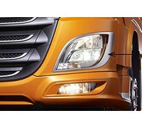 24/7Auto Lot de 2 phares avant en acier inoxydable pour camions DAF XF 106