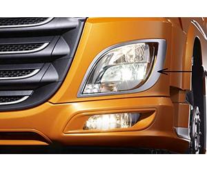 24/7Auto Lot de 2 phares avant en acier inoxydable pour camions DAF XF 106