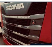 24/7Auto Lot de 4 décorations de calandre avant en acier inoxydable 3D pour camions Scania S R nextgen 2016+
