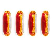24/7Auto Lot de 4 feux de position latéraux verticaux 24 V Rouge/orange/blanc 18 LED SMD Pour remorque camion caravane Châssis