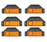 24/7Auto Lot de 6 feux de gabarit latéraux à LED 24 V Orange Ambre avec supports pour camion, remorque