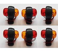 24/7Auto Lot de 6 petits feux de gabarit latéraux à LED 12 V rouge et orange pour camion, van, bus, caravane, camping-car