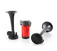 24/7Auto noir 12V double klaxon d'air avec compresseur et relais voiture camion yacht bateau SUV cabine bus