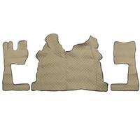 24/7Auto Tapis de sol en cuir écologique beige + couvercle moteur pour camions FH 2014+ boîte de vitesses automatique LHDrive
