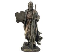 24,8 cm Moses tenant les 10 commandements figurine en bronze coulé à froid