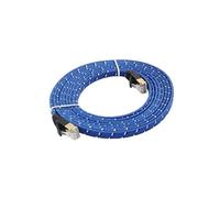 (#24) 8m Gold Plated CAT-7 10 Gigabit Ethernet Ultra Flat Patch Cable for Modem Router LAN Network, Built with Shielded RJ45 Connector