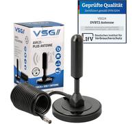 24 91001 DVB-T2 (HD) AVK25 Plus TV Channels,HD Free TV,Sat,TV Programme Receiver,Digital Ready,Plug & Play,Cable 5 m-Black