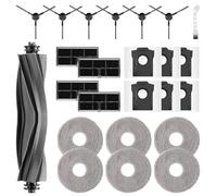 24 Accessoires pour DREAME L10s Ultra Gen 2 / L10s Pro Ultra Heat / X30 Ultra/Mova E30 Ultra. Pièces de Rechange | 1 Brosse Principale, 6 Chiffons, 6 Sacs à poussière, 4 Filtres, 6 Brosses latérales