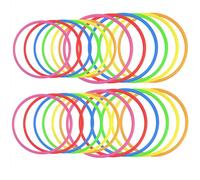 24 Anneaux de Lancer en Plastique, cerceaux de Lancer pour Enfants, Jeu de Lancer d'anneaux de Carnaval pour Les Jeux Sportifs d'intérieur et d'extérieur, Jeux pour Les fêtes (4 Tailles
