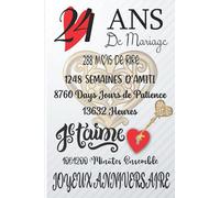 24 Ans De Mariage: Cadeau de mariage pour les couples les hommes, femmes et filles 100 pages finition mate 6x9 pouces