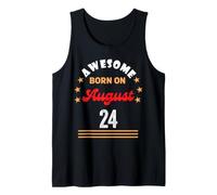 24 août Anniversaire génial né Le 24 août Vintage Débardeur