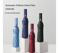 24 arceaux Parapluie entièrement automatique, convient pour l'école, le bureau, la maison, les voyages, le printemps/été, cadeau pour demoiselle d'honneur, décoration intérieure, plage, voyage, hommes