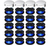 24 Bobines de Remplacement pour Ryobi One+, AC14RL3A Bobine de Désherbage et AC14HCA Capuchon de Bobine Compatible Avec Ryobi 18V, 24V, 40V Taille-bordures Sans Fil, 20 Bobines de Fil et 4 Capuchons