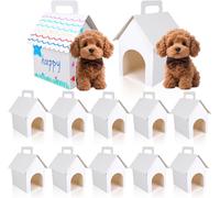 24 Boîtes À Dragées Chien ,Boîtes À Dragées Blanches Pliables En Adopter Un Chiot Cadeaux En Pour Animaux De Compagnie Pour Décorations D'anniversaire