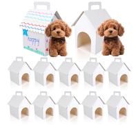 24 Boîtes à Dragées Chien, Boîtes à Dragées Blanches Pliables en Adopter un Chiot Cadeaux en pour Animaux de Compagnie pour Décorations D'anniversaire