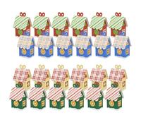 24 Boîtes Cadeaux En Papier Pliables Sur Le Thème De Noël Conteneurs Fête Pour Bonbons Et Décoration Maison Boîte À Bonbons