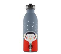 24Bottles Gourde Kids Urban 500 ml – paille, inox 18/8, 100% hermétique, sans BPA – gris