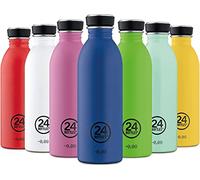 24 Bottles Urban Bottle - Gourde 1l / 500ml / 250ml, Cantine Reutilisable 100% Hermétique Bouteilles Inox Écologiques sans BPA avec Design Italien [non Isotherme, Ultralégère]