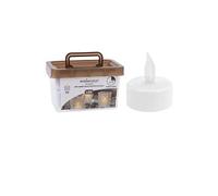 24 bougies chauffe-plat led blanc chaud 6h 3.8cm - MC5999980