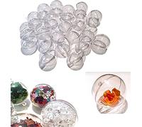 24 Boules de Noël en Plastique Acrylique Transparent Diamètre 6 cm Transparentes à Remplir Boule Transparente Plastique Boules de Noël en Acrylique pour décoration de Sapin de Noël