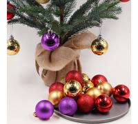 24 boules de Noël incassables de 6 cm, compatibles avec les sapins de Noël, les mariages, les anniversaires et autres fêtes.
