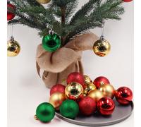24 boules de Noël incassables de 6 cm pour décorer le sapin de Noël, un mariage, un anniversaire ou toute autre fête.