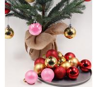 24 boules de Noël incassables de 6 cm pour décorer le sapin de Noël, un mariage, un anniversaire ou toute autre fête.