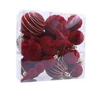 24 Boules de Vacances floquées veloutées, décorations Douces de qualité supérieure pour Arbres de Noël, Maisons, vitrines de fête, Boules de décorations de Vacances de qualité supérieure