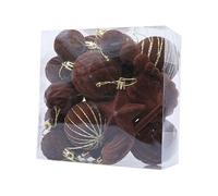 24 Boules de Vacances floquées veloutées, décorations Douces de qualité supérieure pour Arbres de Noël, Maisons, vitrines de fête, Boules de décorations de Vacances de qualité supérieure