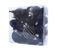 24 Boules de Vacances floquées veloutées, décorations Douces de qualité supérieure pour Arbres de Noël, Maisons, vitrines de fête, Boules de décorations de Vacances de qualité supérieure